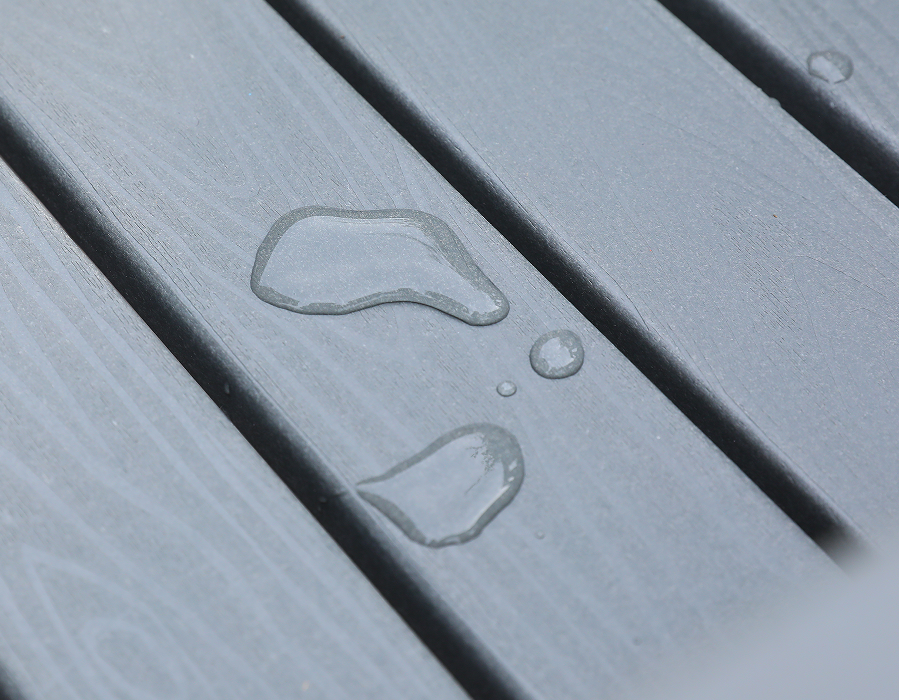 Grå HDPE rektangulært udendørsbord