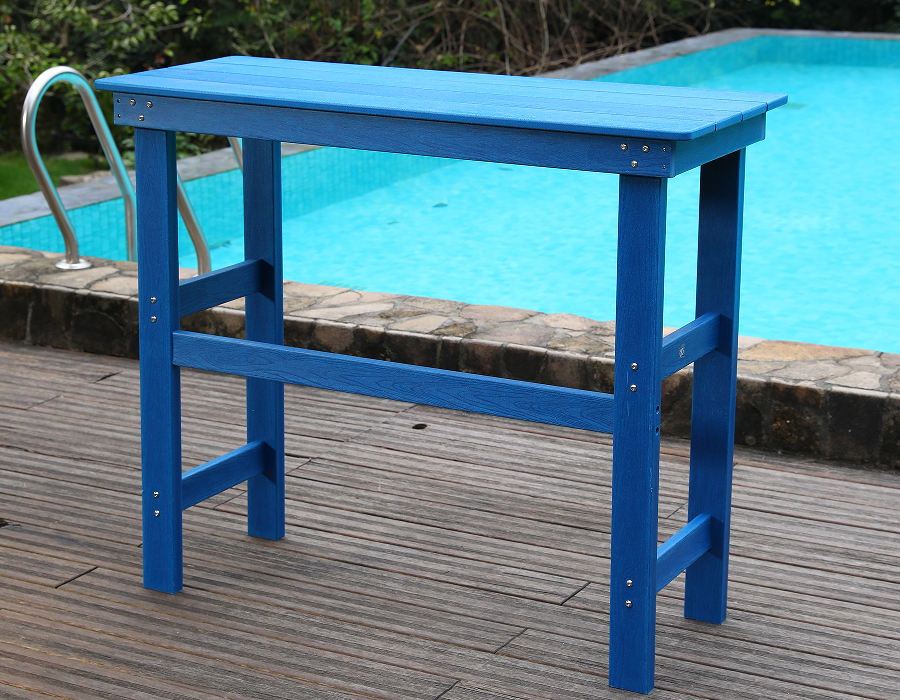 Coastal Blue HDPE High-Top Bar Spisebordssæt