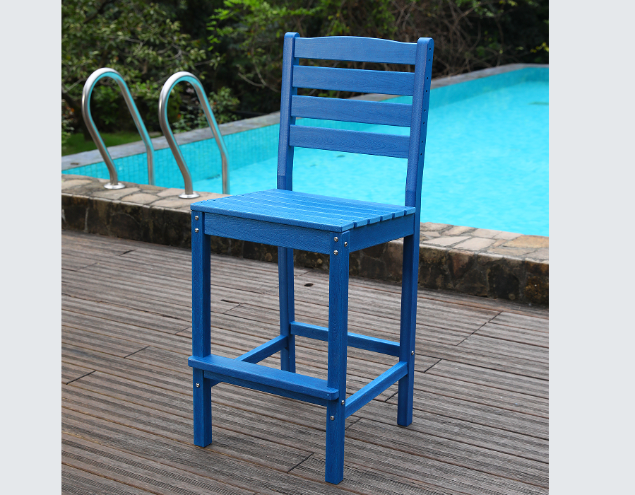 Vibrant Blue Social HDPE Bar spisestuesæt