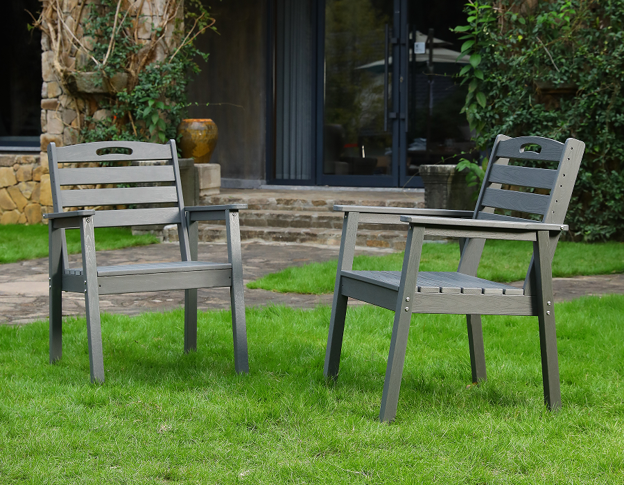 Koksgrå 2-Pack Classic X-Back HDPE Adirondack Stol