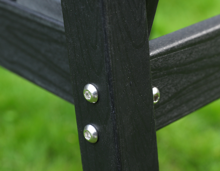 Sort 2-Pack Cross Back HDPE Adirondack spisestuestol