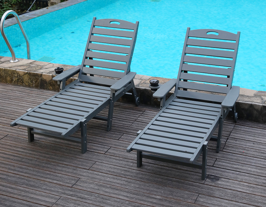 Storm Grey 2-Pack HDPE Adirondack Lounge Sæt