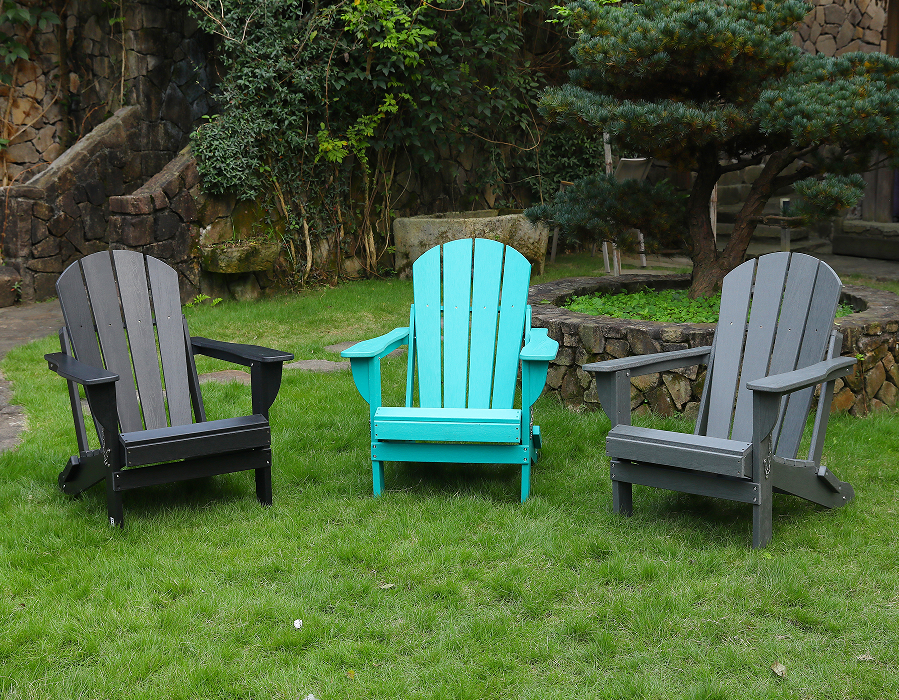 Sort All-Weather HDPE Adirondack Frog Stol